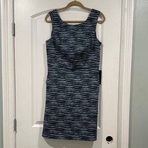 The Limited Blue and White Patterned Midi Dress